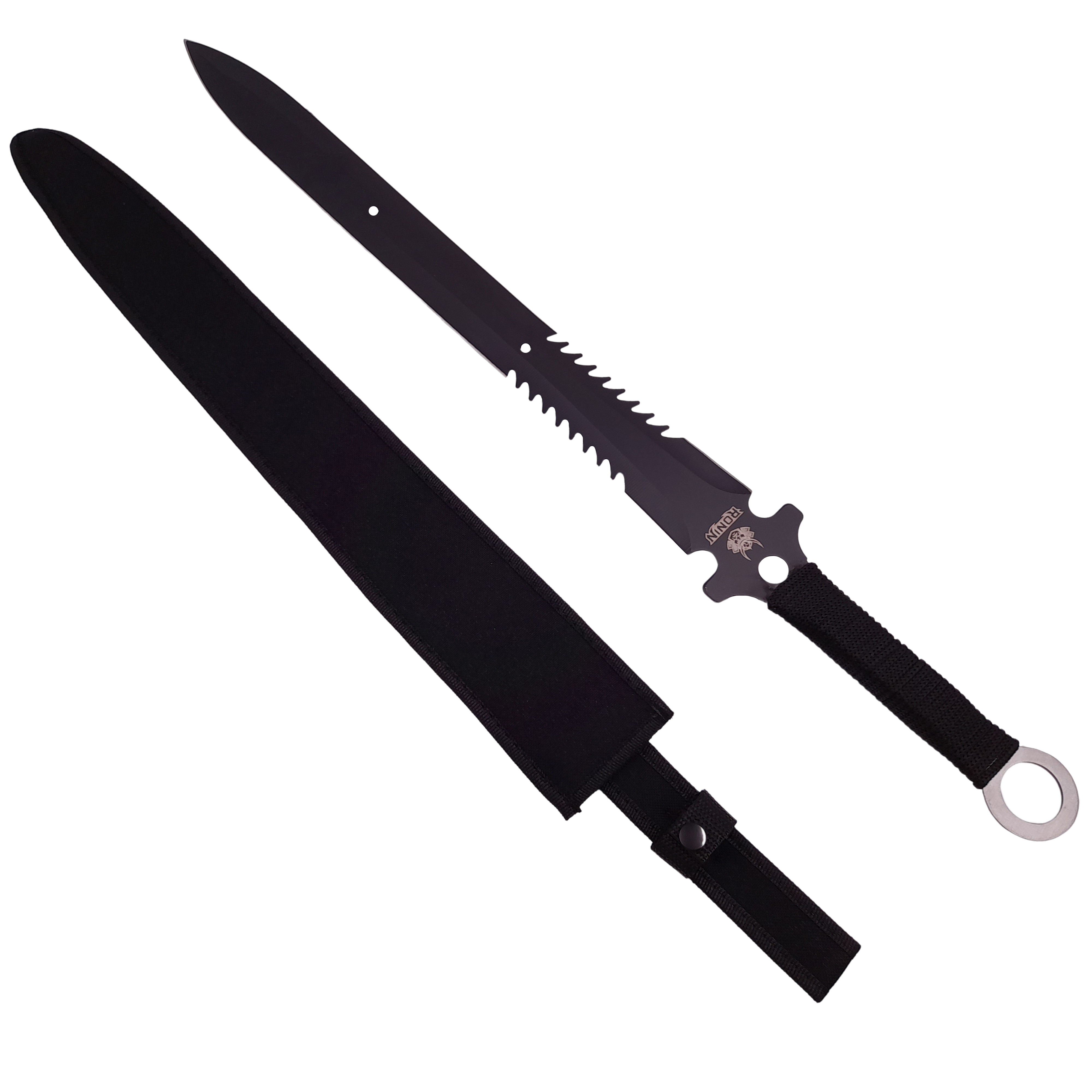 Set doua sabii de vanatoare, DEPOX®, 68.5 cm, cutit de aruncat inclus — imaginea 7