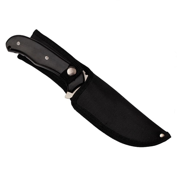 Cutit de supravietuire, DEPOX®,Full Tang, 25 cm, Negru — imaginea 8
