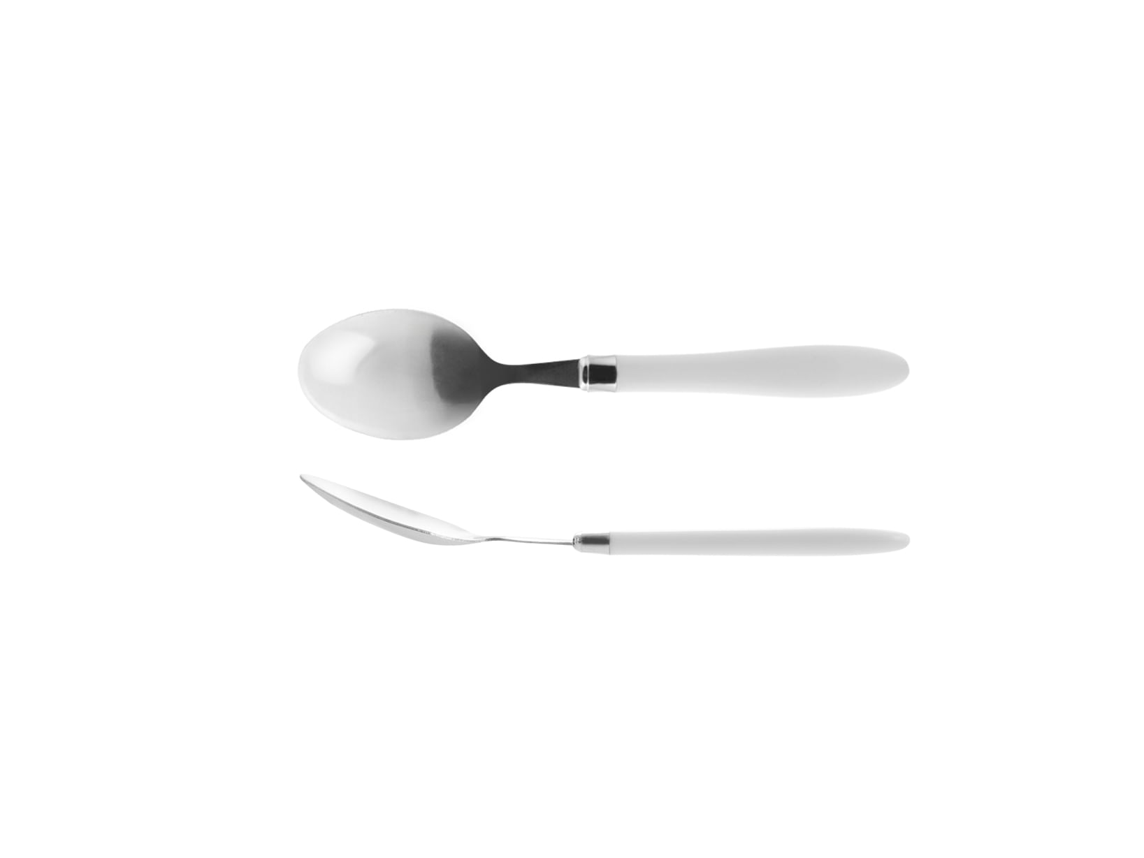 Set tacamuri inox 16 piese Reglisse, argintiu cu alb