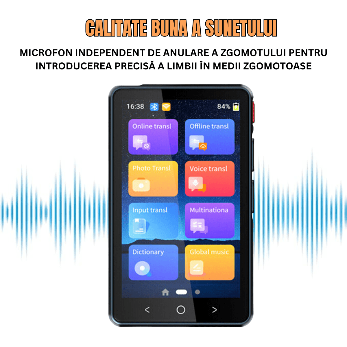 Traducator intelligent bidirectional in timp real,Traducere vocala instantanee online in 135 de limbi,translator cu WIFI - imagine 7