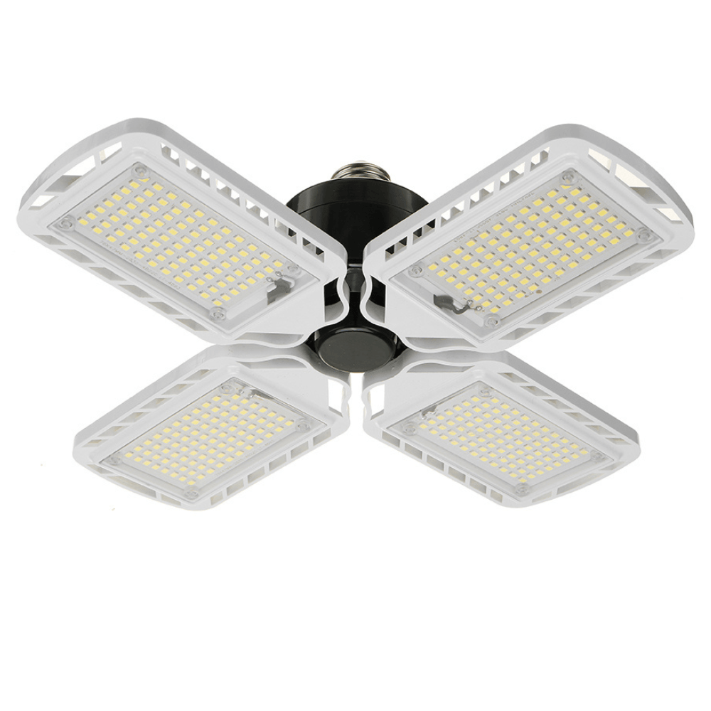 Lampa LED cu 4 brate mobile ajustabile, putere 60W, Bec Iluminare pentru interior Garaj/Depozit/Atelier,4 aripi Pliabile — imaginea 9
