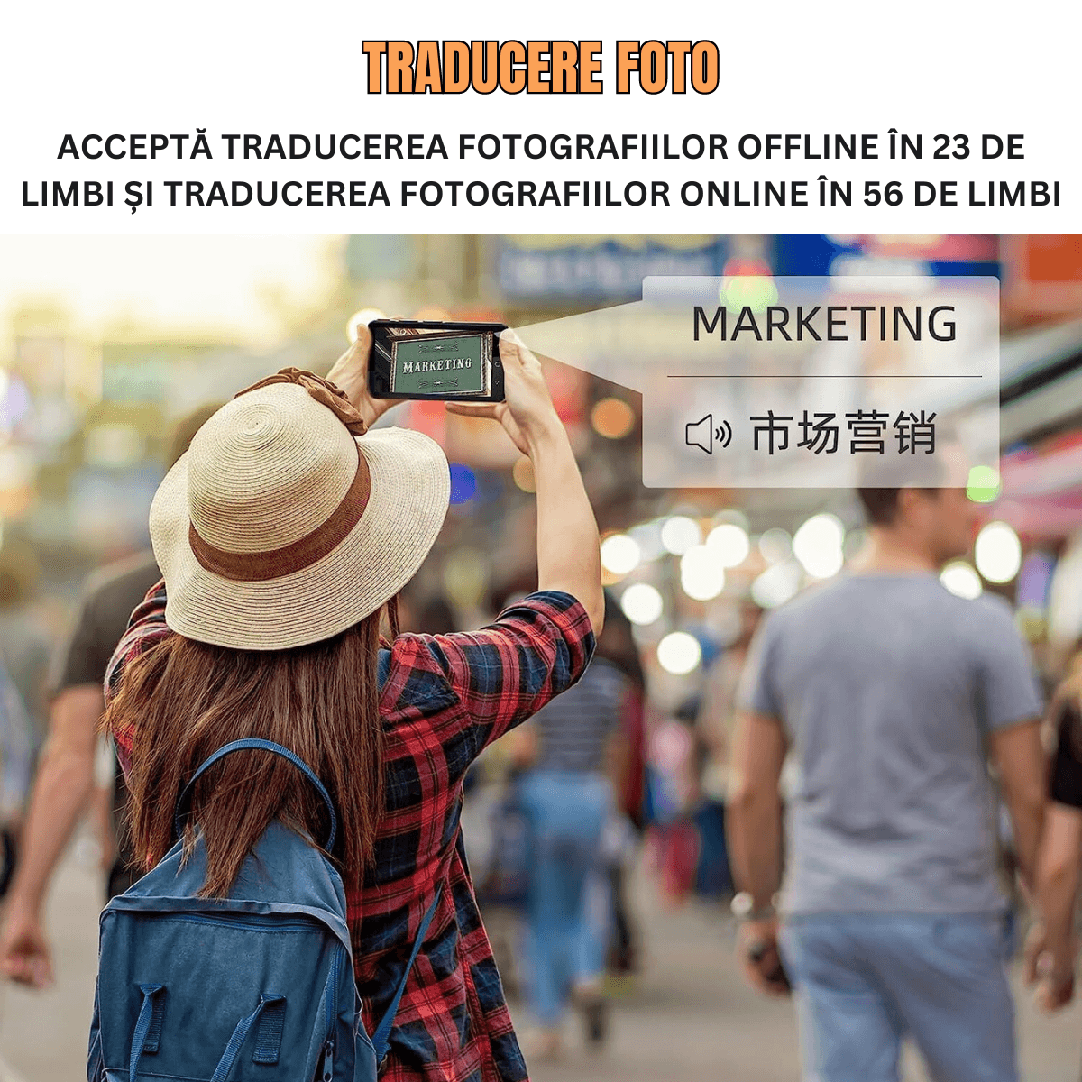 Traducator intelligent bidirectional in timp real,Traducere vocala instantanee online in 135 de limbi,translator cu WIFI