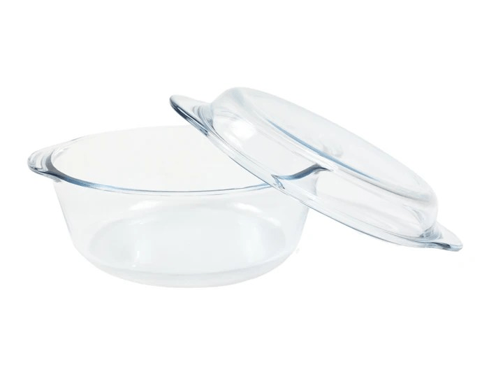 Vas termorezistent Rotund cu Capac, capacitate 0,84L, Transparent ABYZ®™