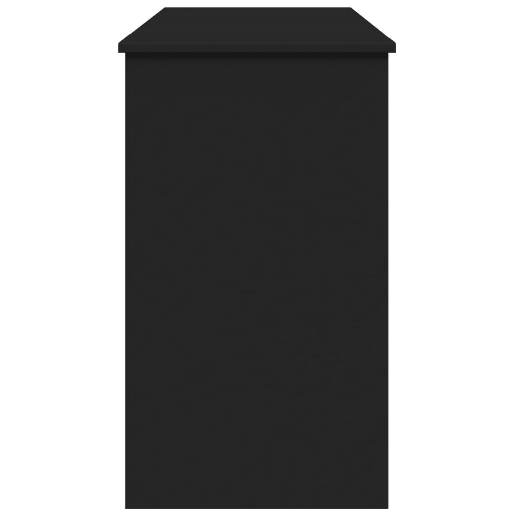 Masa de toaleta cu oglinda, negru, 100x45x76 cm — imaginea 6
