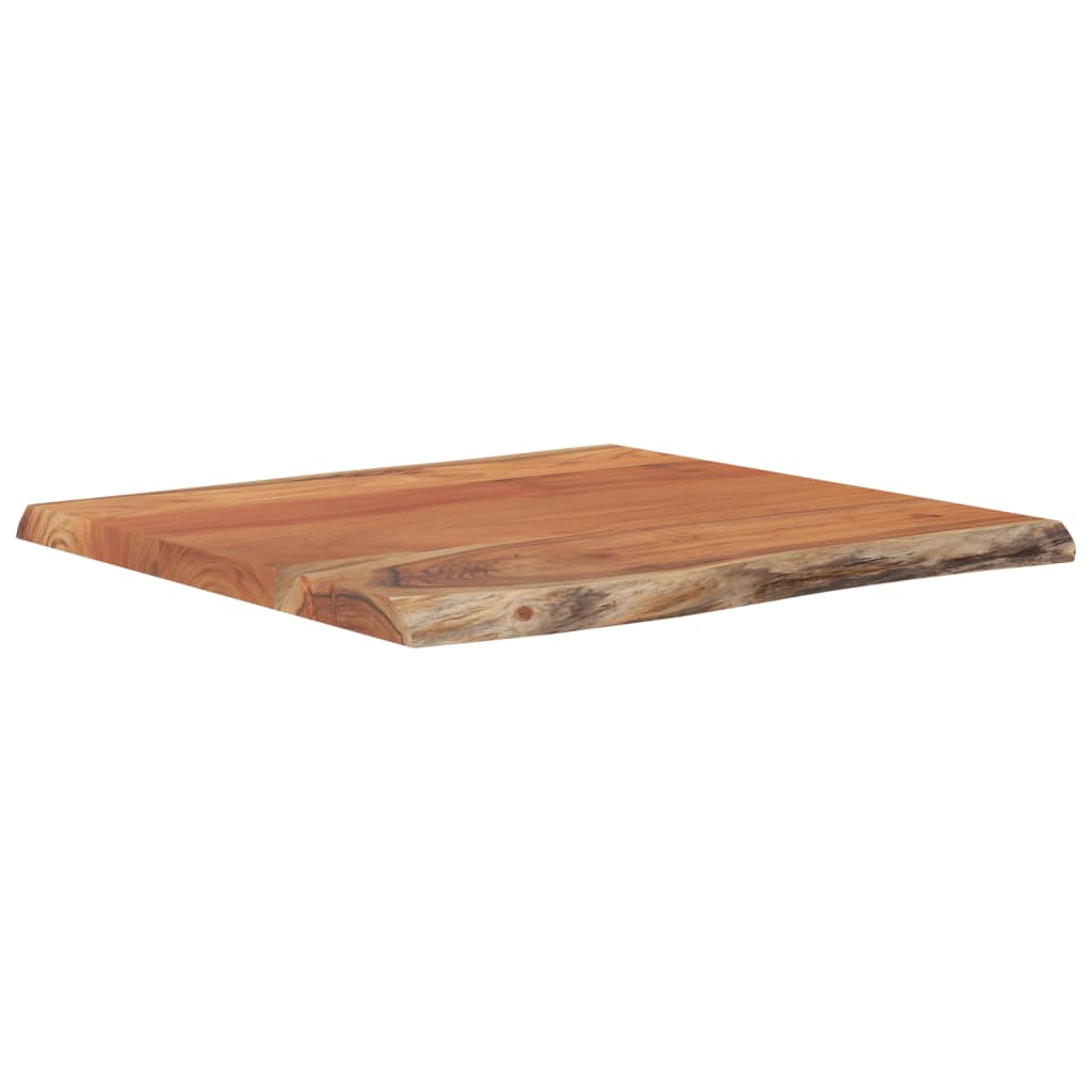Blat masa patrat, 60x60x2,5 cm lemn masiv acacia contur natural