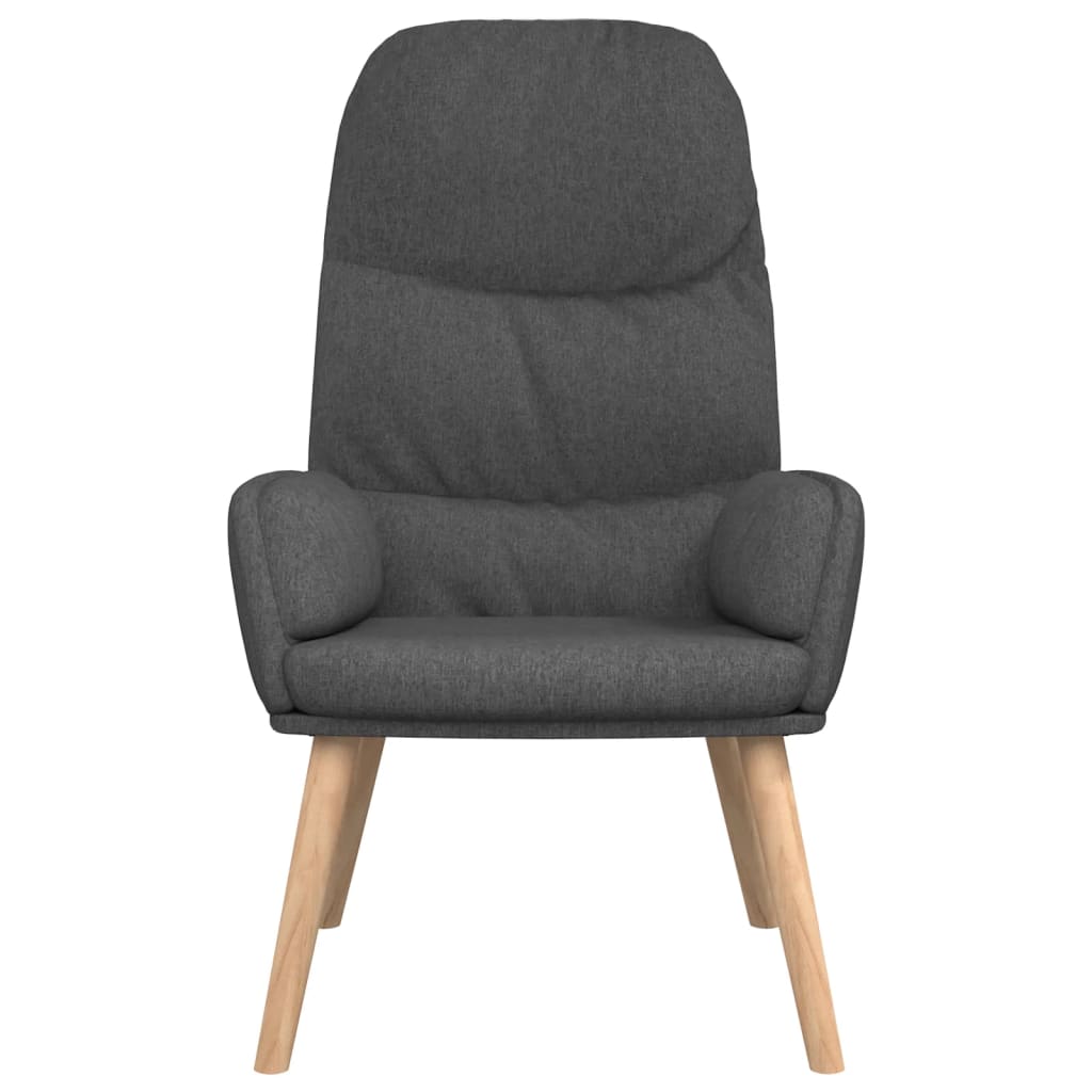 Fotoliu de relaxare cu taburet, gri inchis, textil — imaginea 7