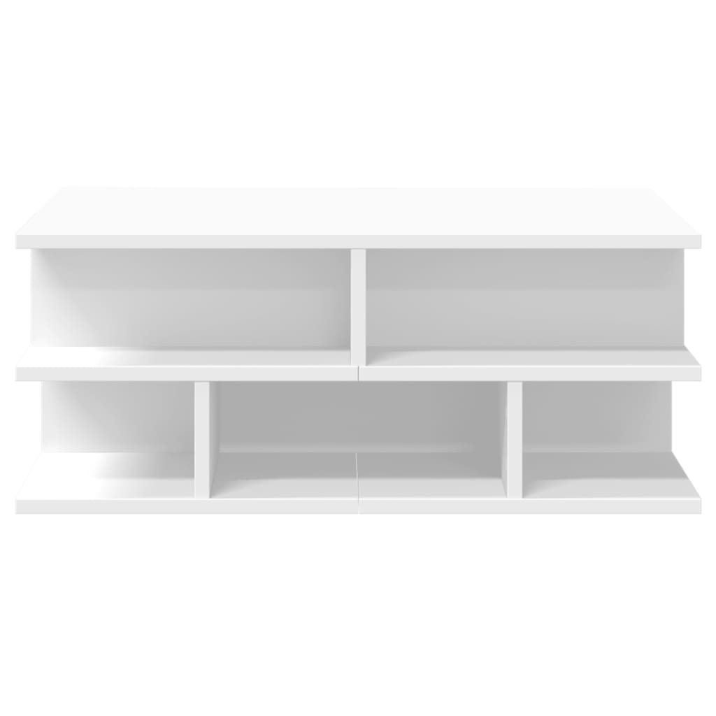 Masuta de cafea, alb, 70x70x29 cm, lemn compozit — imaginea 5