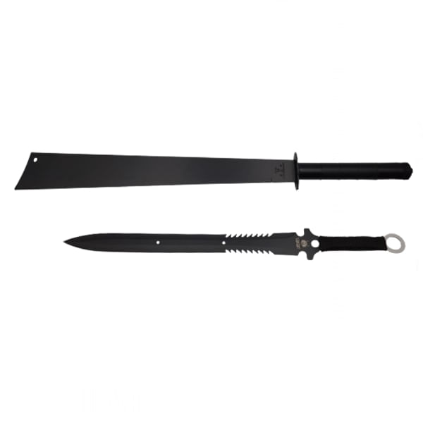 Set doua sabii de vanatoare, IdeallStore®, Ninja Blade, 81 cm, negru, teaca inclusa