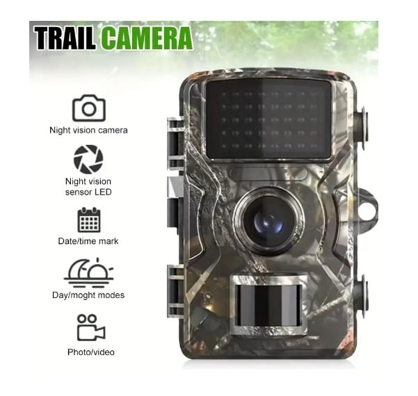 Camera Supraveghere, Padure, Camping Casa, Etc, Alimentare Cu 4-8 Baterii, Infrarosu, Sd, Ecran