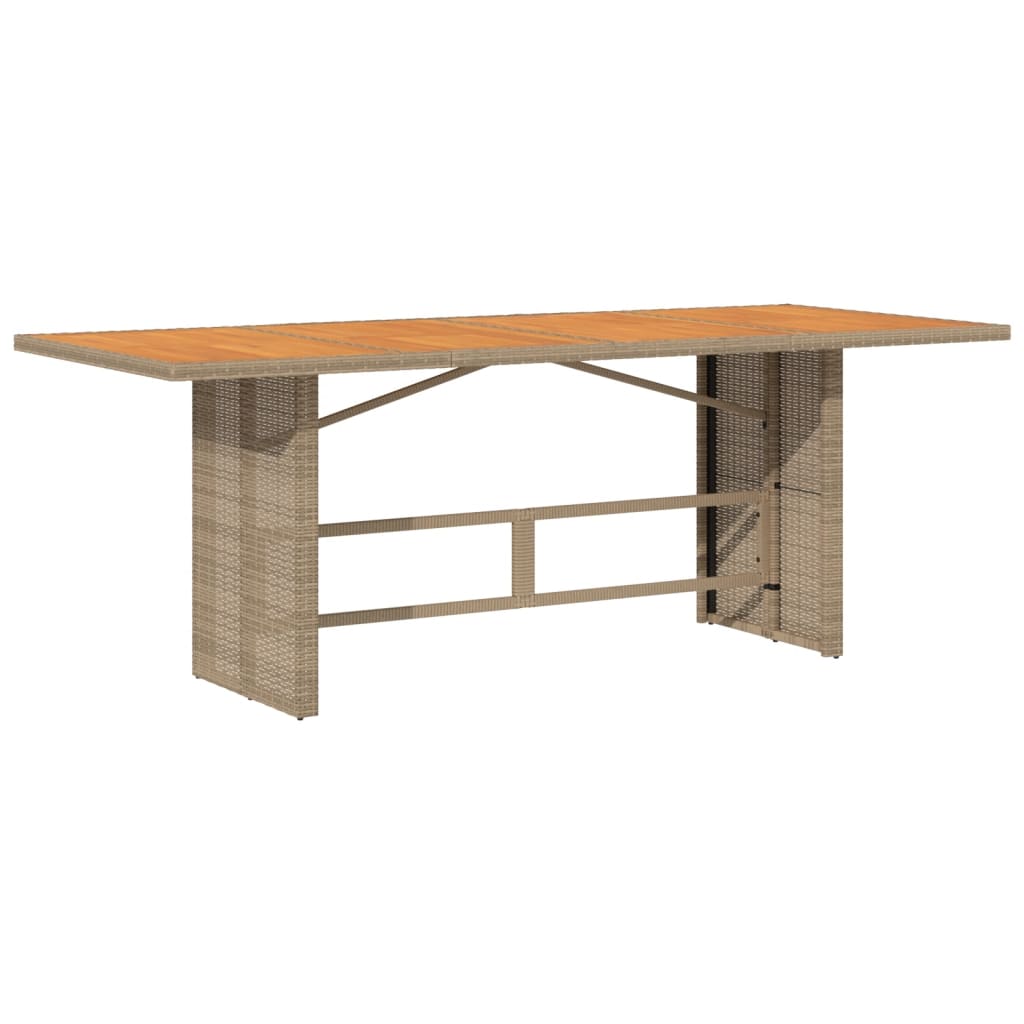 Set de masa pentru gradina, 9 piese, cu perne, bej, poliratan — imaginea 7