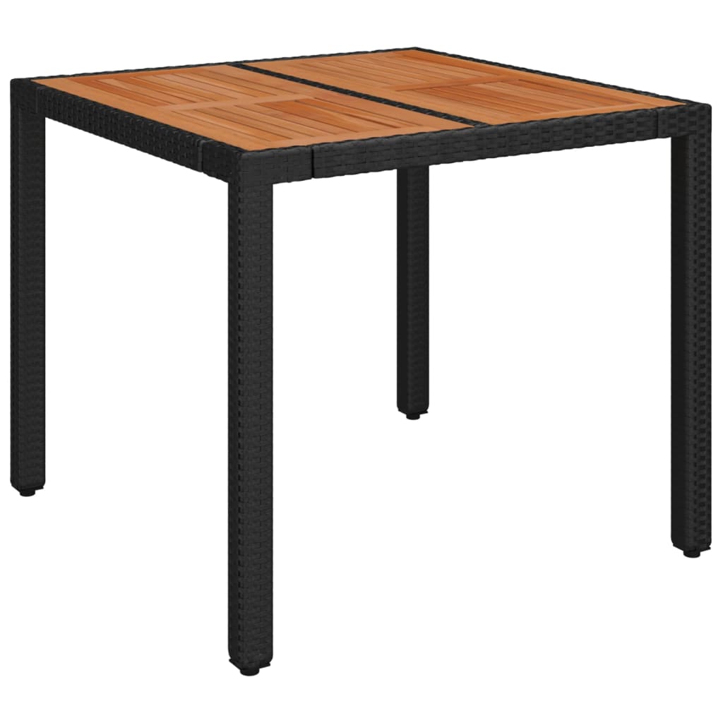 Set mobilier de gradina cu perne, 3 piese, negru, poliratan — imaginea 4