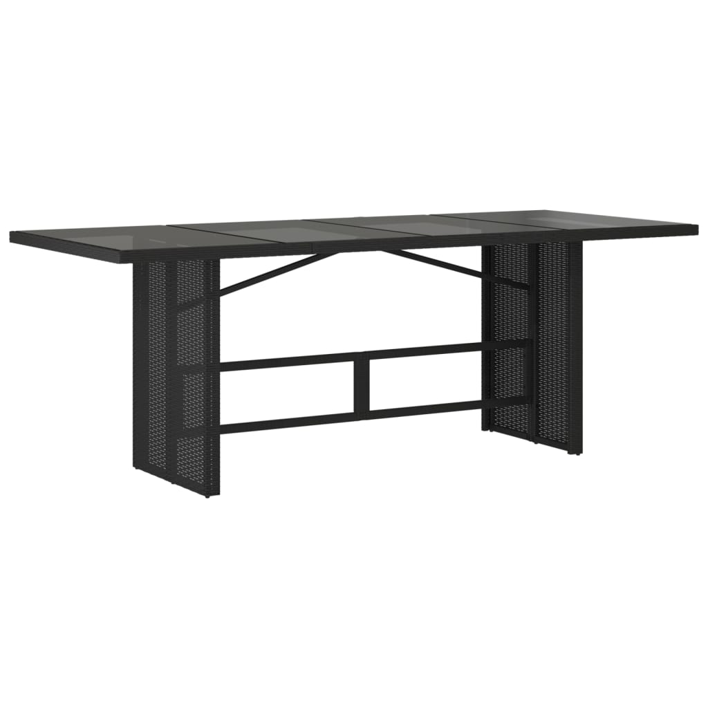 Set mobilier de gradina cu perne, 9 piese, negru, poliratan — imaginea 4