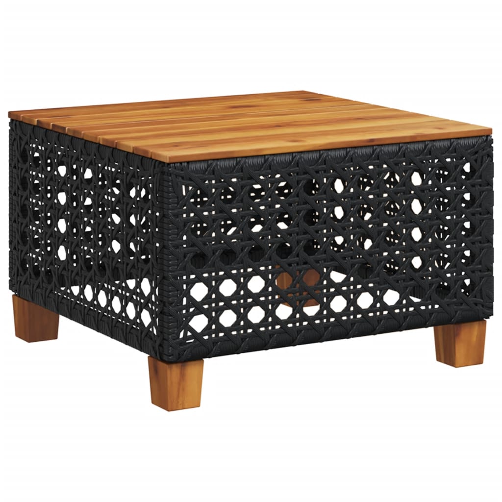 Set mobilier de gradina cu perne, 5 piese, negru, poliratan — imaginea 5