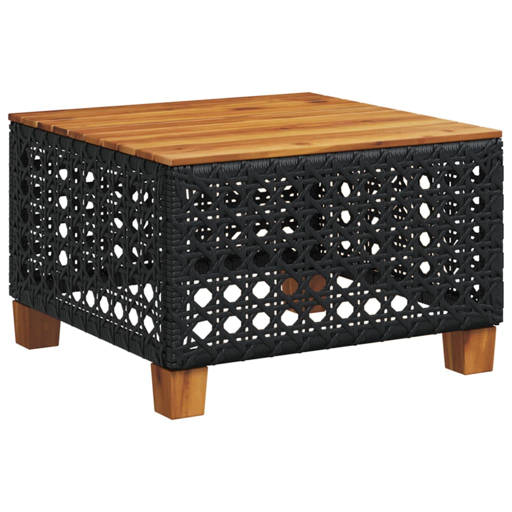 Set canapele de gradina cu perne, 7 piese, negru, poliratan — imaginea 5
