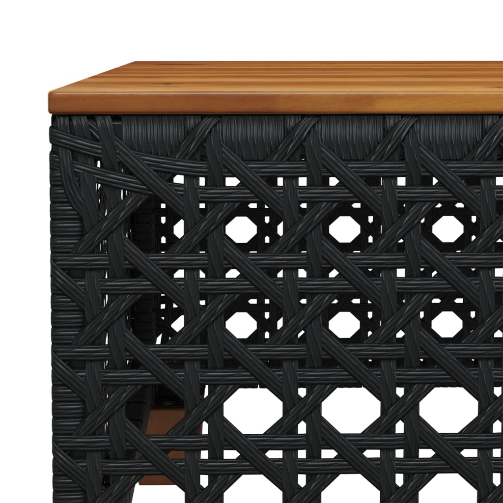 Set canapele de gradina cu perne, 7 piese, negru, poliratan — imaginea 7
