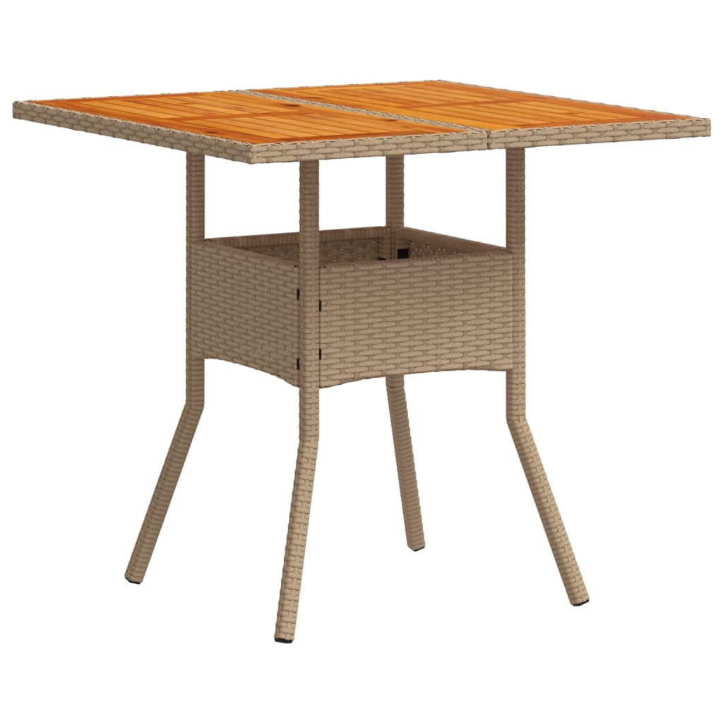 Set mobilier gradina cu perne 5 piese bej poliratan/lemn acacia — imaginea 4