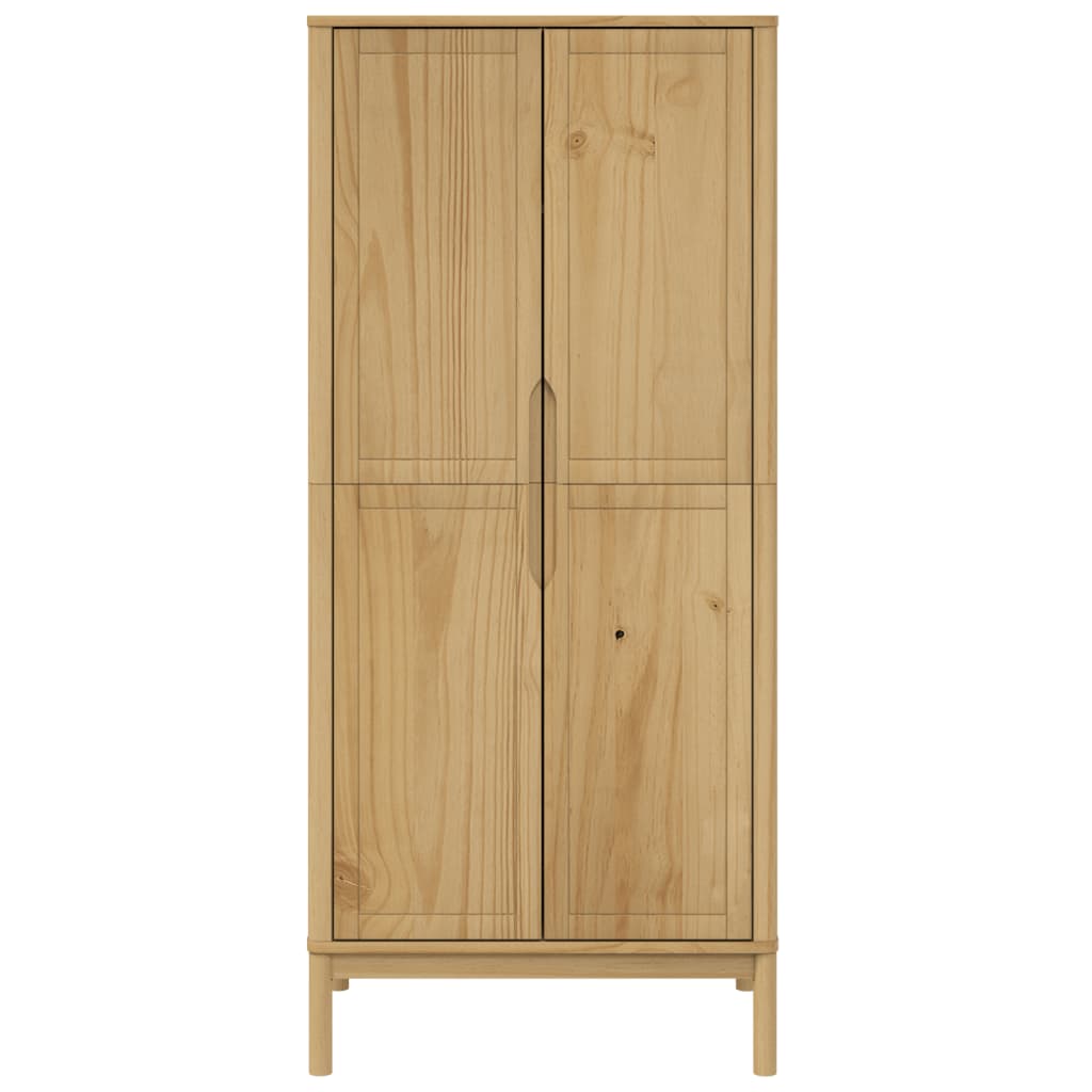 Sifonier "FLORO", maro ceruit, 77x53x171 cm, lemn masiv pin — imaginea 5