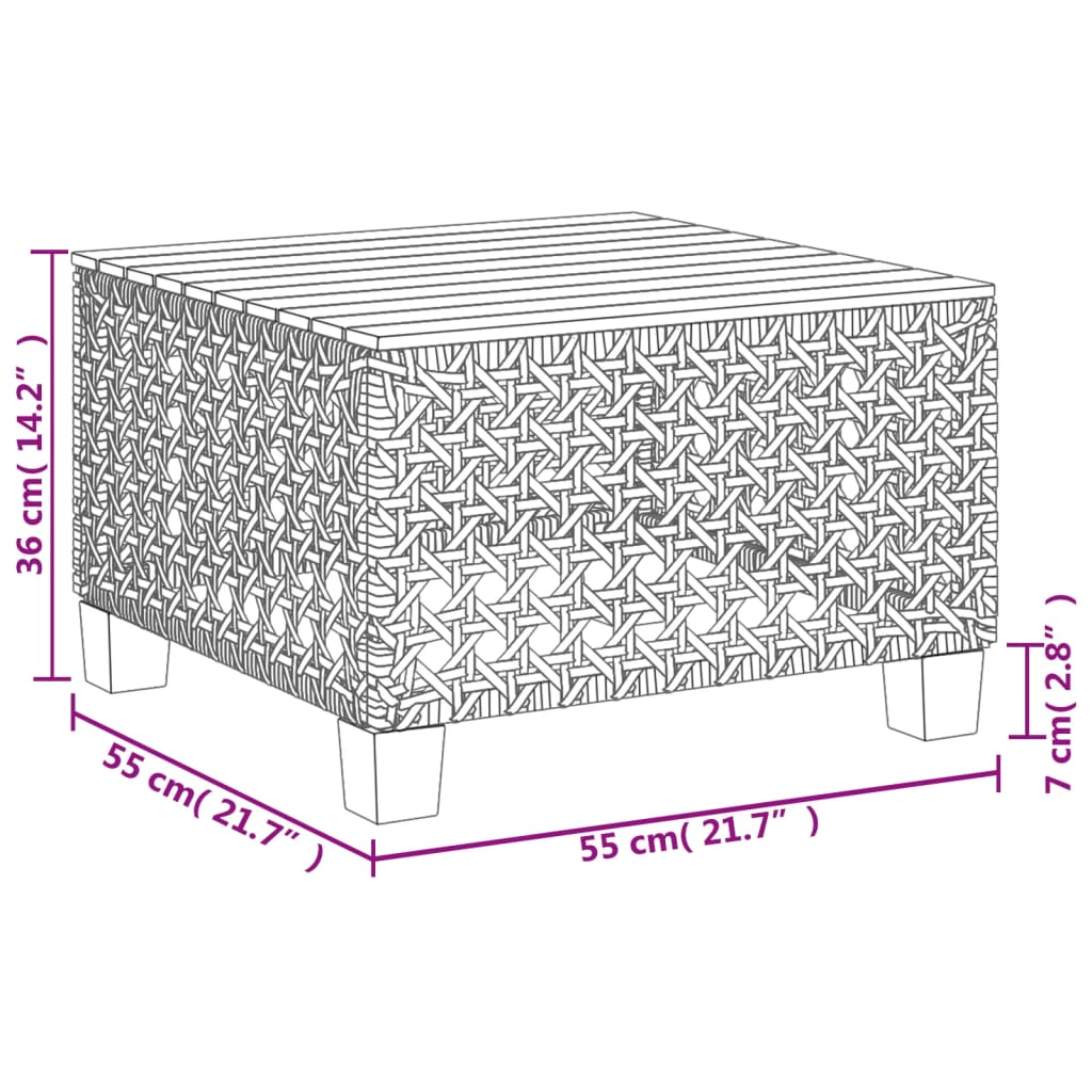Set mobilier de gradina cu perne, 8 piese, negru, poliratan — imaginea 12