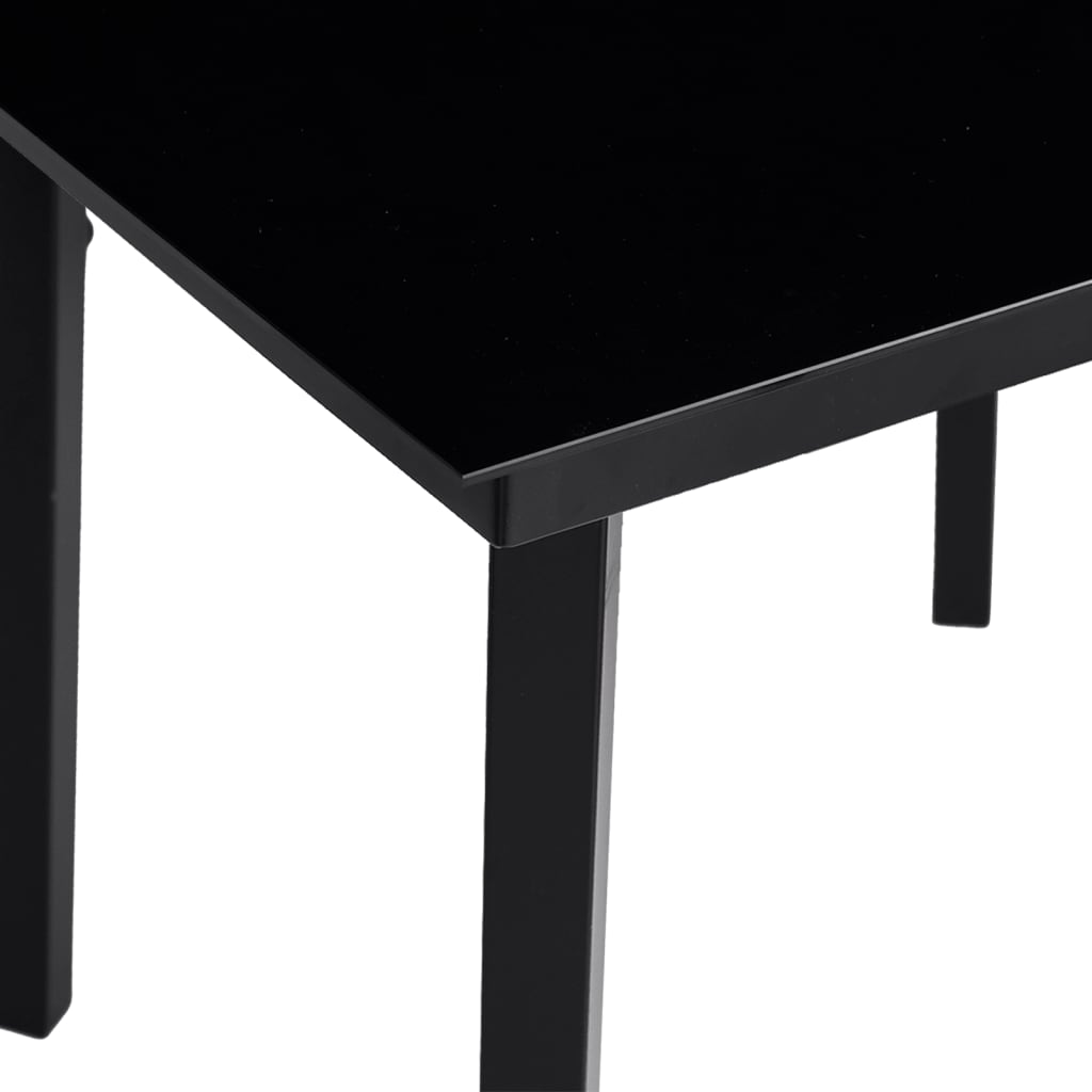 Set mobilier de gradina cu perne, 5 piese, negru, poliratan — imaginea 7