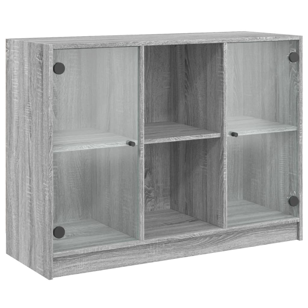 Servanta, gri sonoma, 102x37x75,5 cm, lemn prelucrat