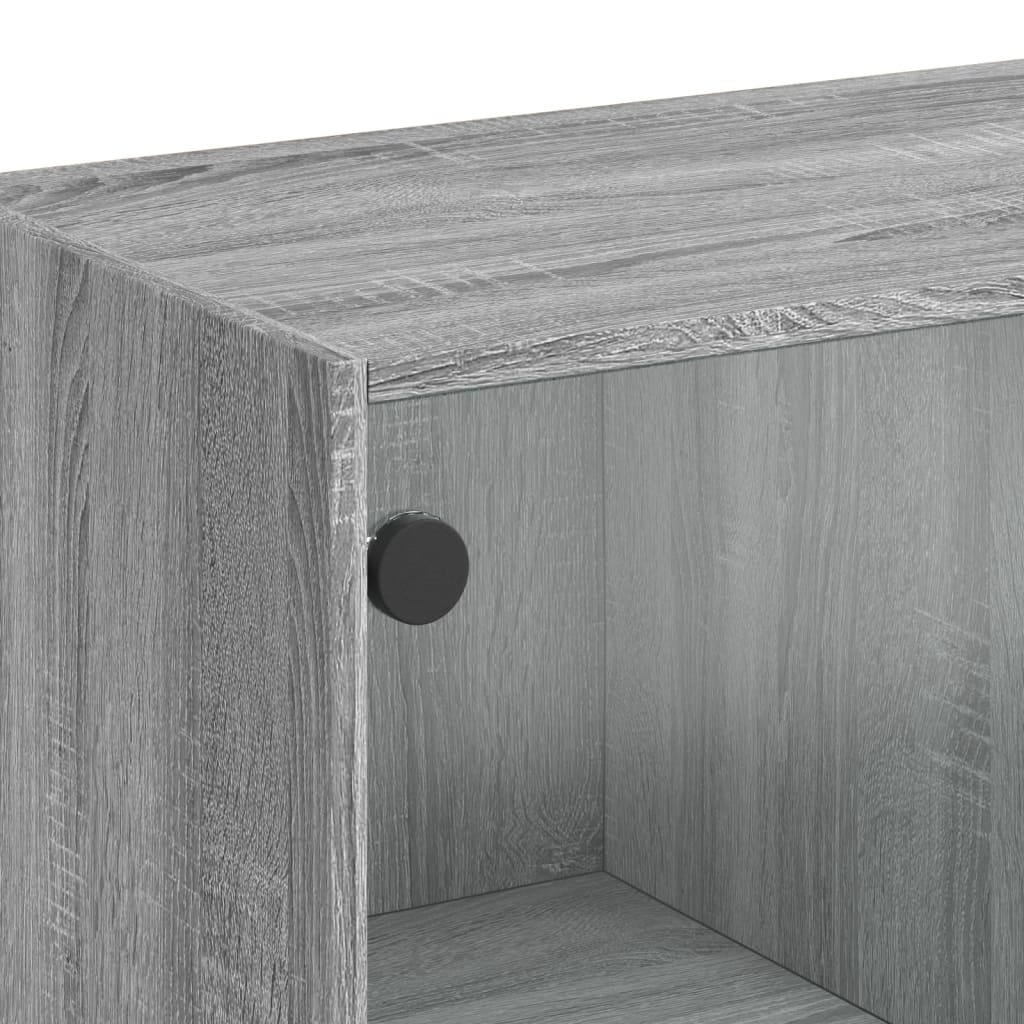 Servanta, gri sonoma, 102x37x75,5 cm, lemn prelucrat — imaginea 9
