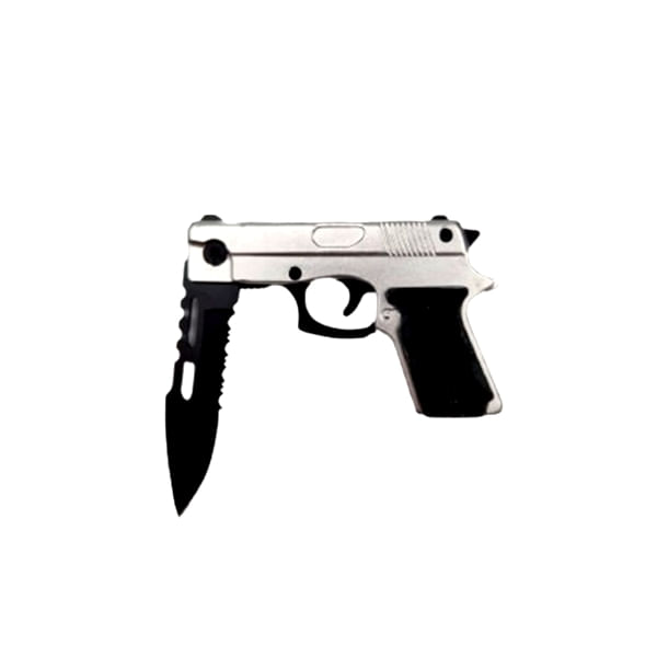 Briceag tip pistol, IdeallStore®, 18 cm, argintiu - 1 | YEO