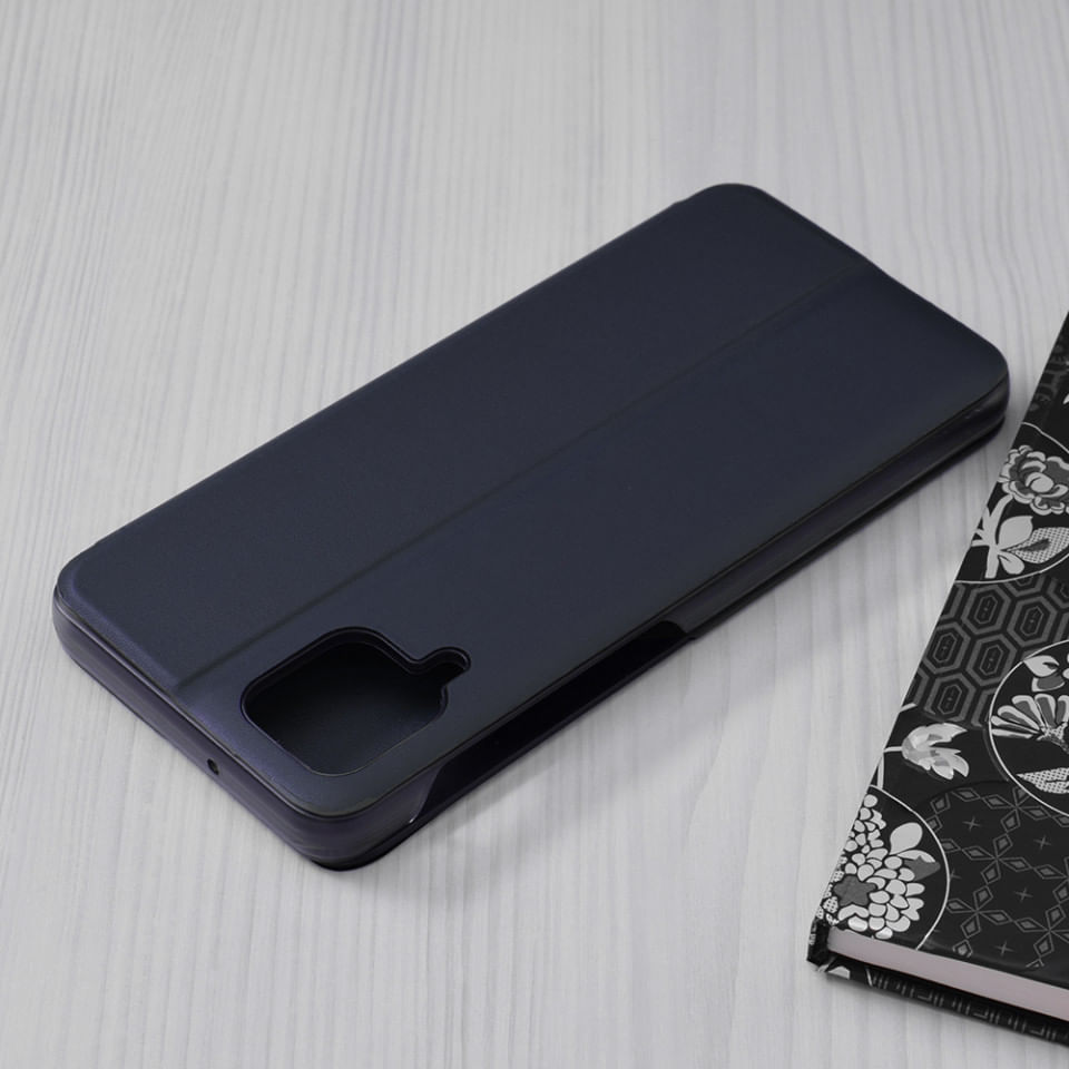 Husa Samsung Galaxy A12 / A12 Nacho Eco Leather View Flip Tip Carte - Dark Blue - 1 | YEO