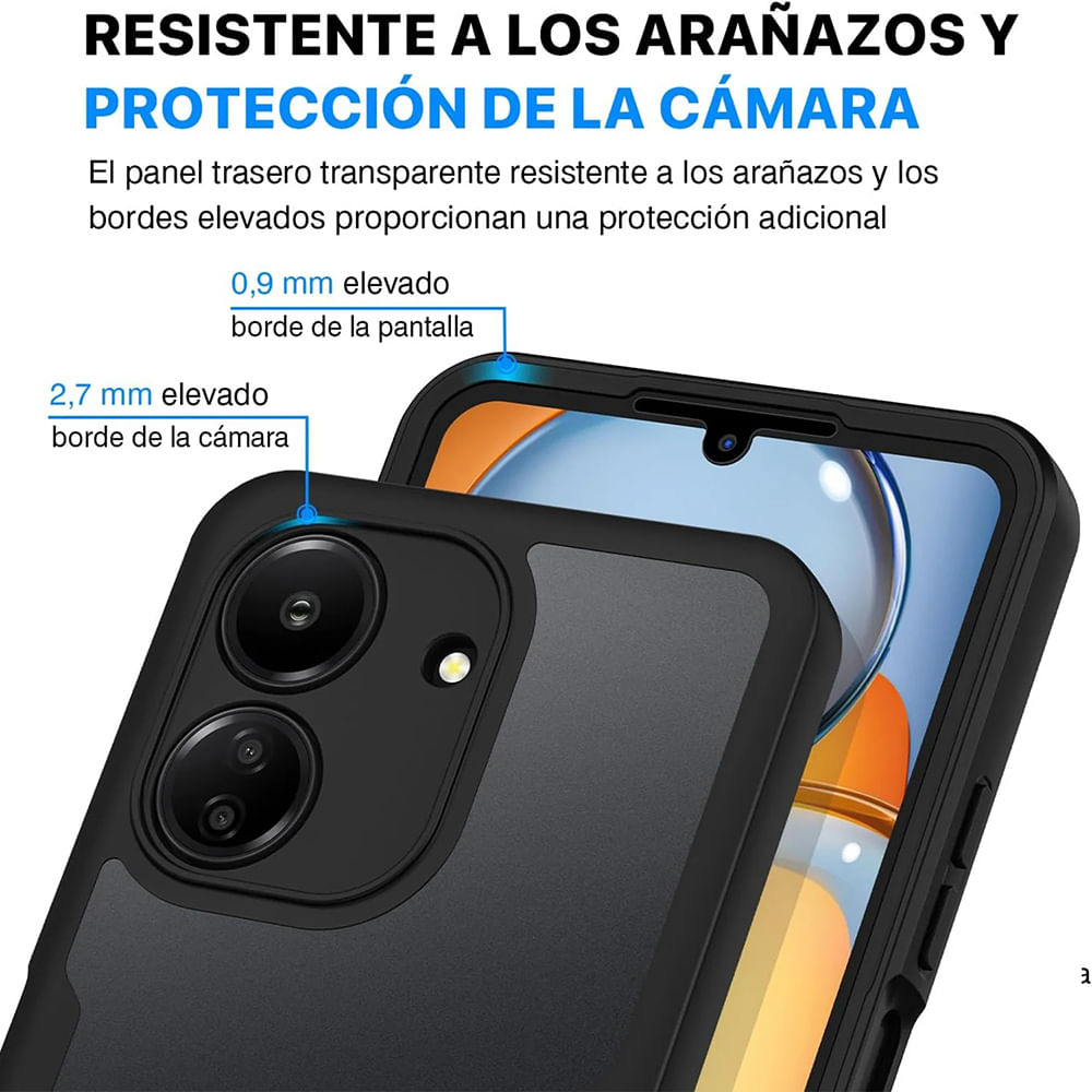 Husa pentru Xiaomi Redmi 13C 4G / Poco C65 + Folie - Techsuit ColorVerse 360 Series - Black - 1 | YEO