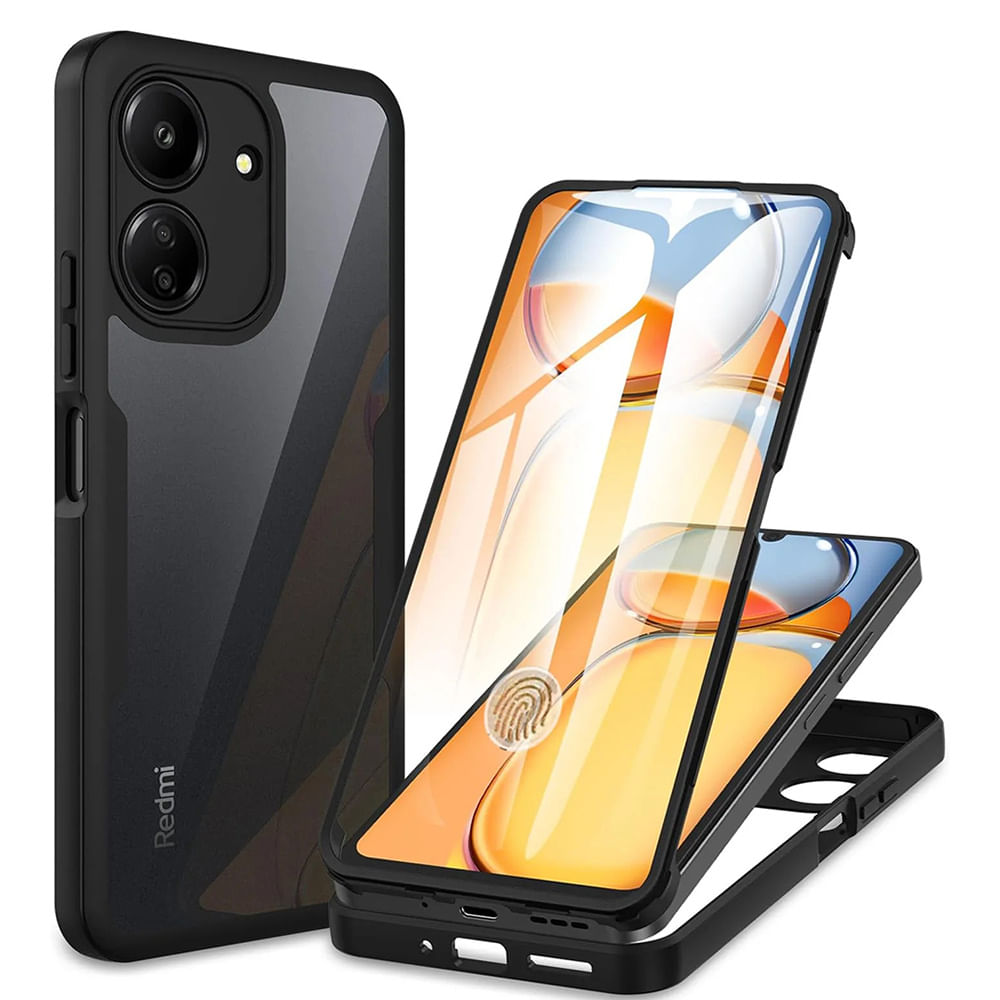 Husa pentru Xiaomi Redmi 13C 4G / Poco C65 + Folie - Techsuit ColorVerse 360 Series - Black - 2 | YEO