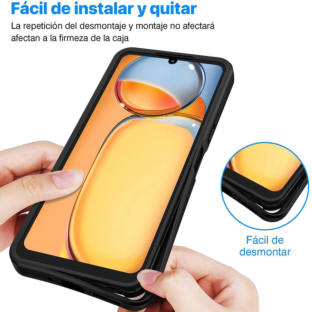Husa pentru Xiaomi Redmi 13C 4G / Poco C65 + Folie - Techsuit ColorVerse 360 Series - Black - 4 | YEO
