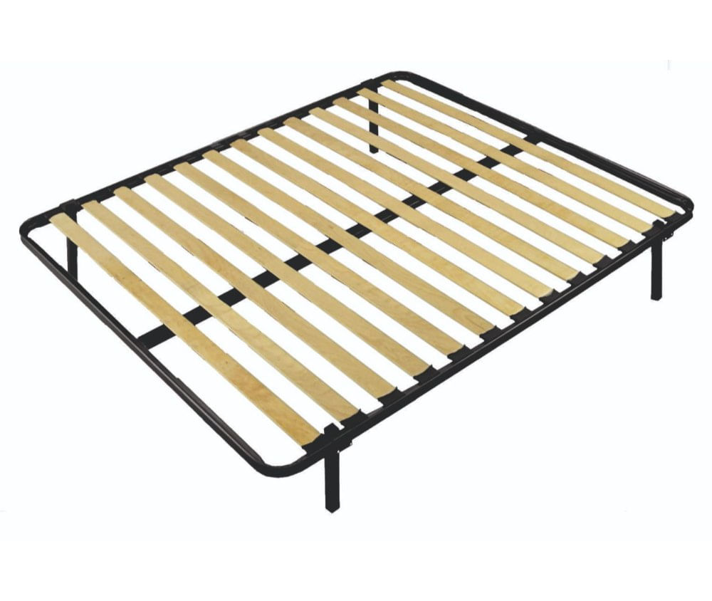 Somiera pat Milano 180x200, 13 lamele lemn, cadru metal, cu picioare 25 cm