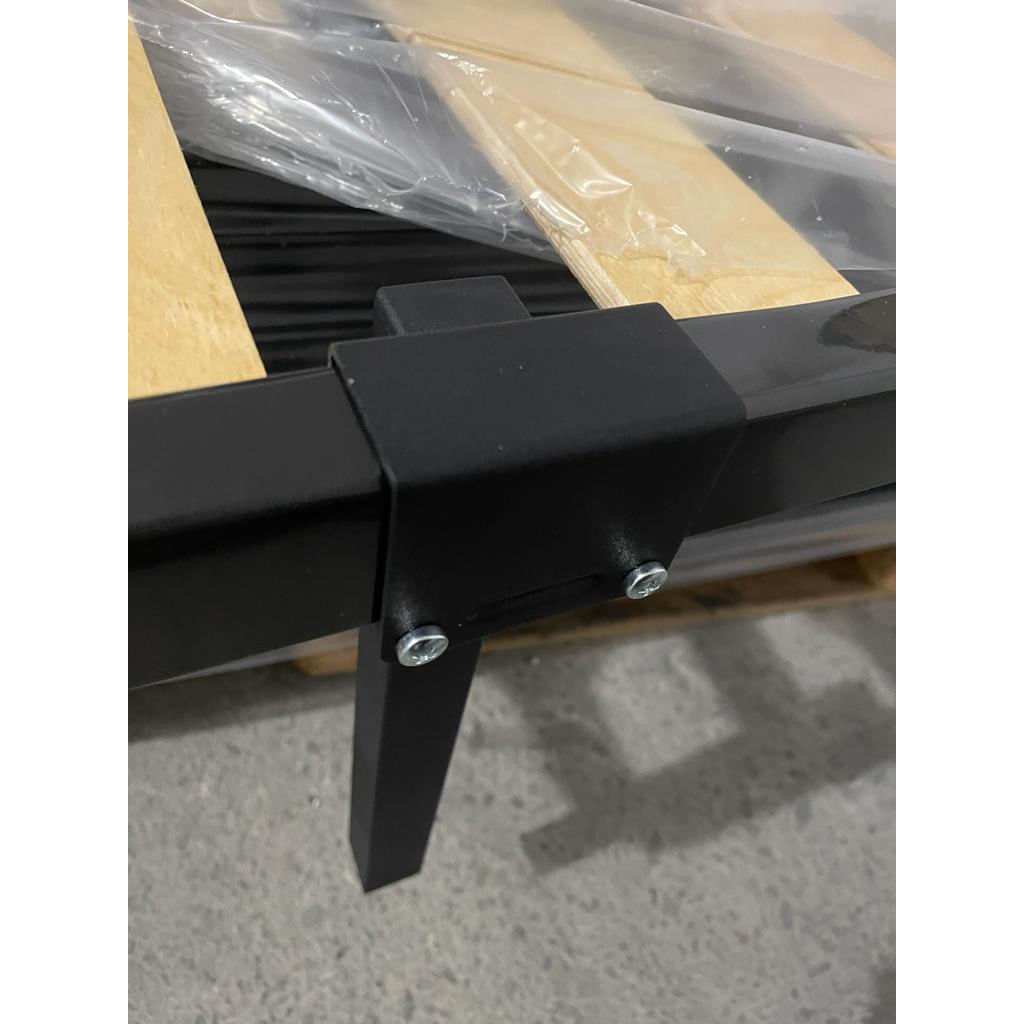 Somiera pat Milano 160x200 cu picioare, 13 lamele lemn, cadru metal - imagine 4