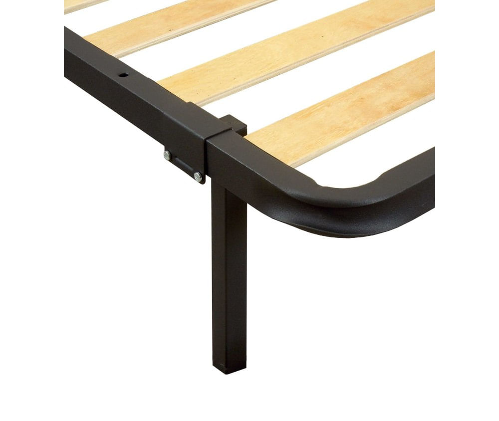 Somiera pat Milano 140x200, 13 lamele lemn, cadru metal, cu picioare 25 cm