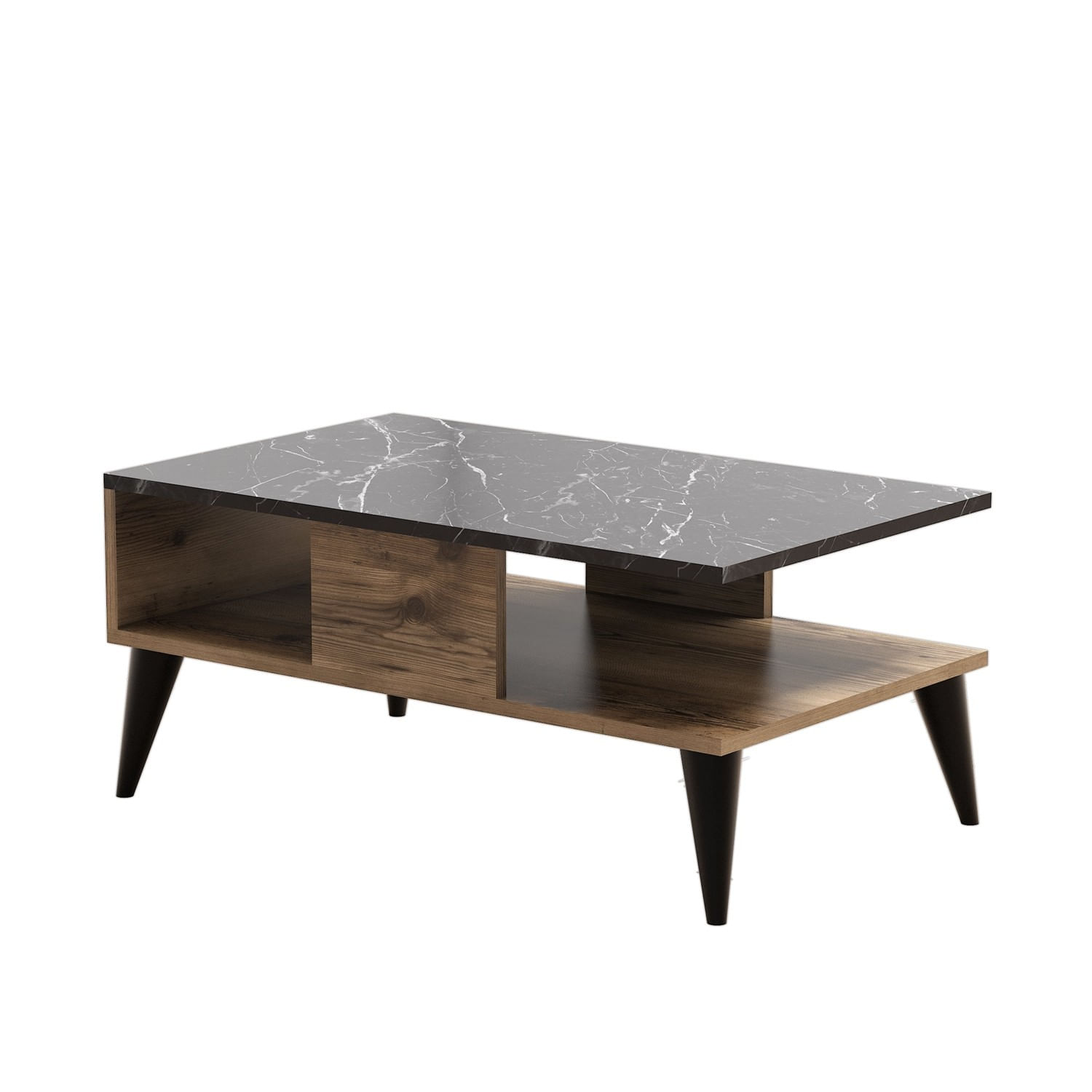 Masuta cafea Lidya - Hanah Home, nuc/marmura — imaginea 3