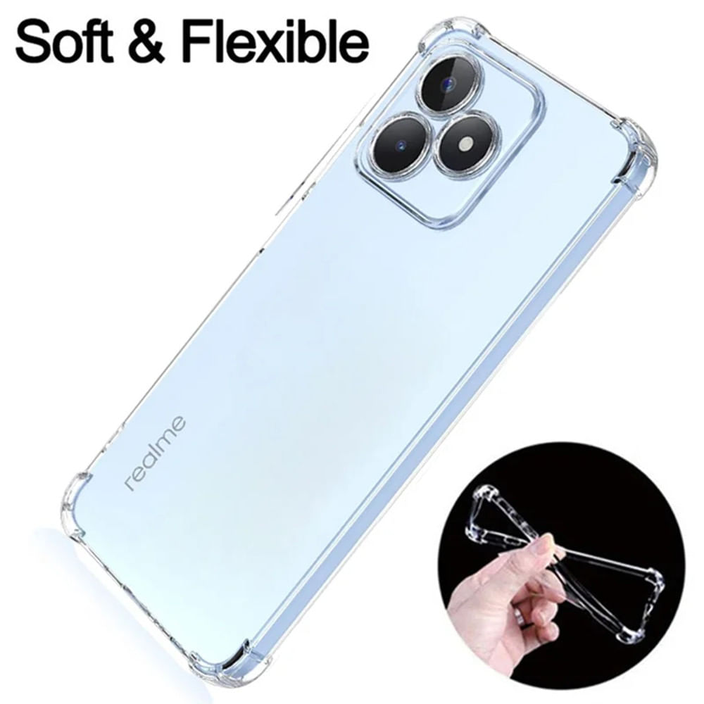 Husa pentru Realme C51 / Note 50 - Techsuit Shockproof Clear Silicone - Clear - 2 | YEO