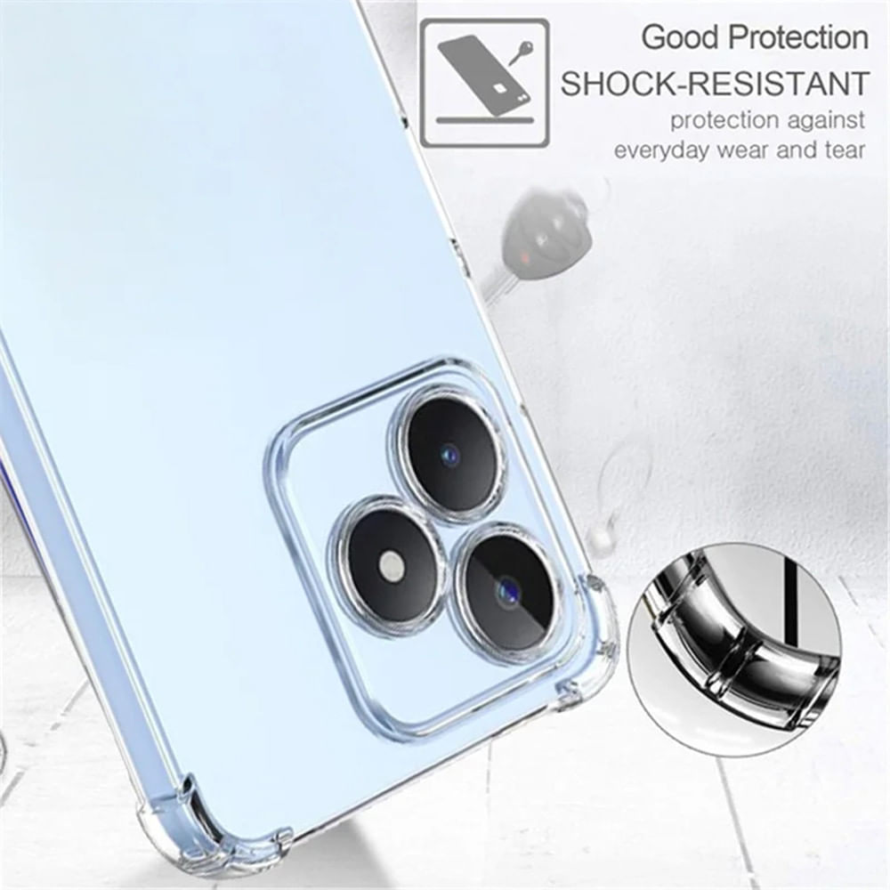 Husa pentru Realme C51 / Note 50 - Techsuit Shockproof Clear Silicone - Clear - 4 | YEO
