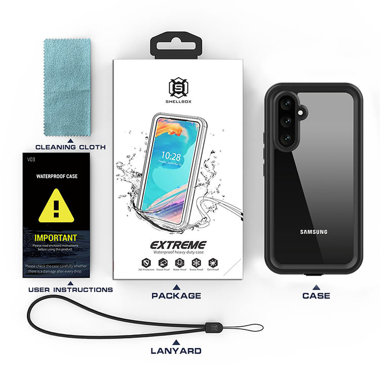 Husa pentru Samsung Galaxy A54 - ShellBox Waterproof IP68 Case - Black - 4 | YEO
