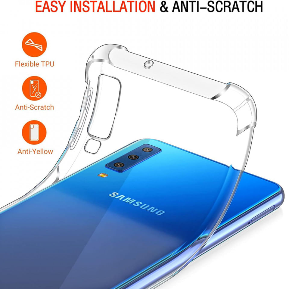 Husa pentru Samsung Galaxy A7 2018 - Techsuit Shockproof Clear Silicone - Clear - 3 | YEO