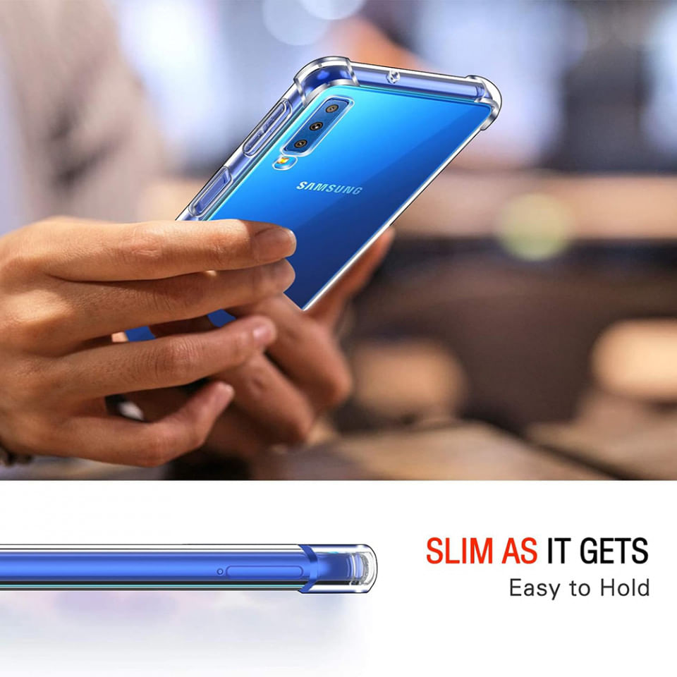 Husa pentru Samsung Galaxy A7 2018 - Techsuit Shockproof Clear Silicone - Clear - 4 | YEO