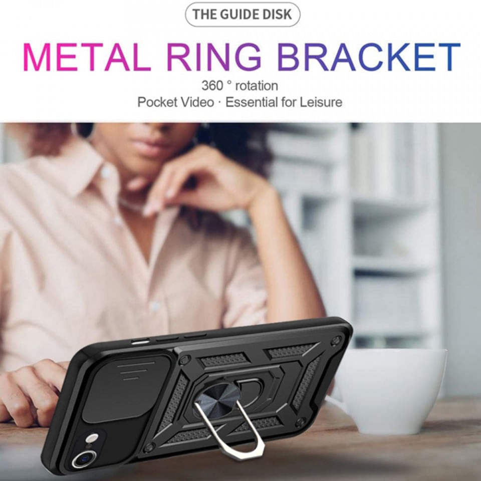 Husa pentru iPhone 7 / 8 / SE 2, SE 2020 / SE 3, SE 2022 - Techsuit CamShield Series - Black - 2 | YEO