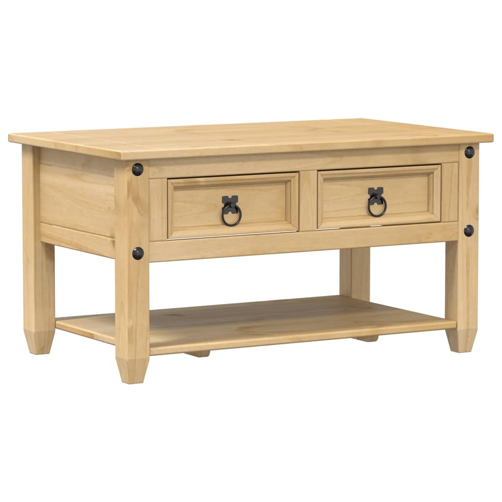Masuta de cafea cu sertare Corona, 85x50x45 cm, lemn masiv pin