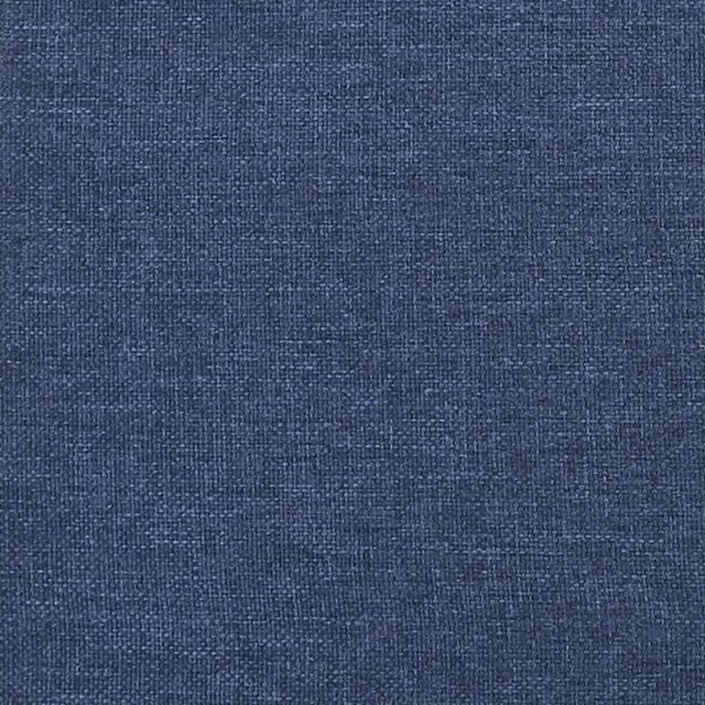 Fotoliu de relaxare cu taburet, albastru, textil — imaginea 6