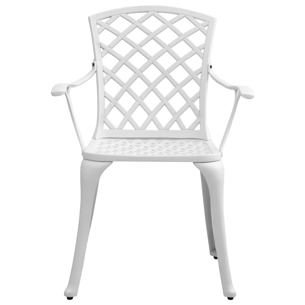 Set bistro, 3 piese, alb, aluminiu turnat — imaginea 8