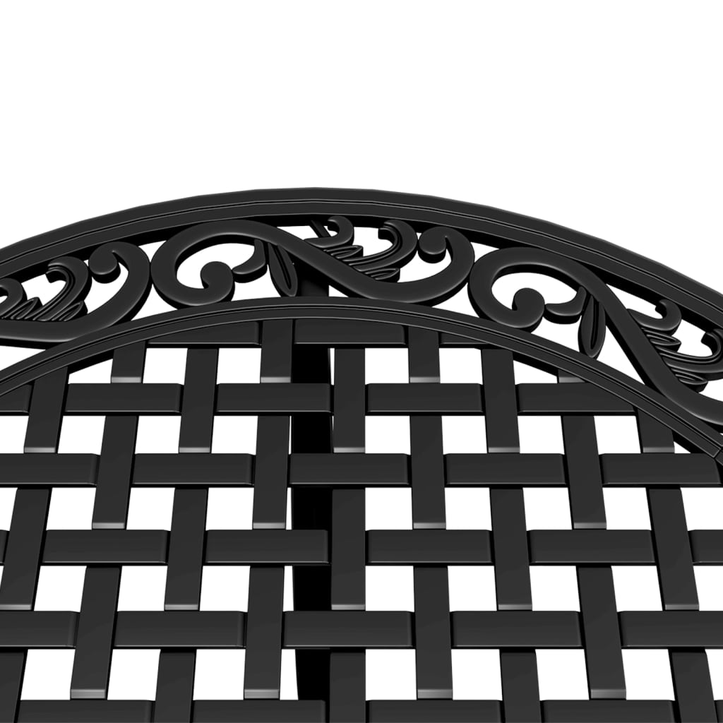 Set mobilier de gradina, 5 piese, negru, aluminiu turnat — imaginea 6