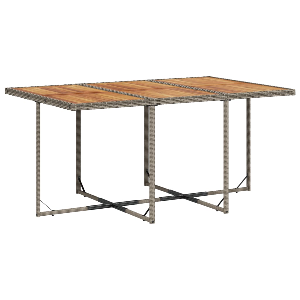 Set mobilier de gradina cu perne, 7 piese, gri, poliratan — imaginea 4