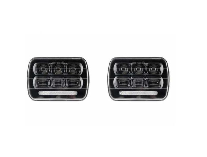 Set faruri led 5x7 inch, 12-24 black edition