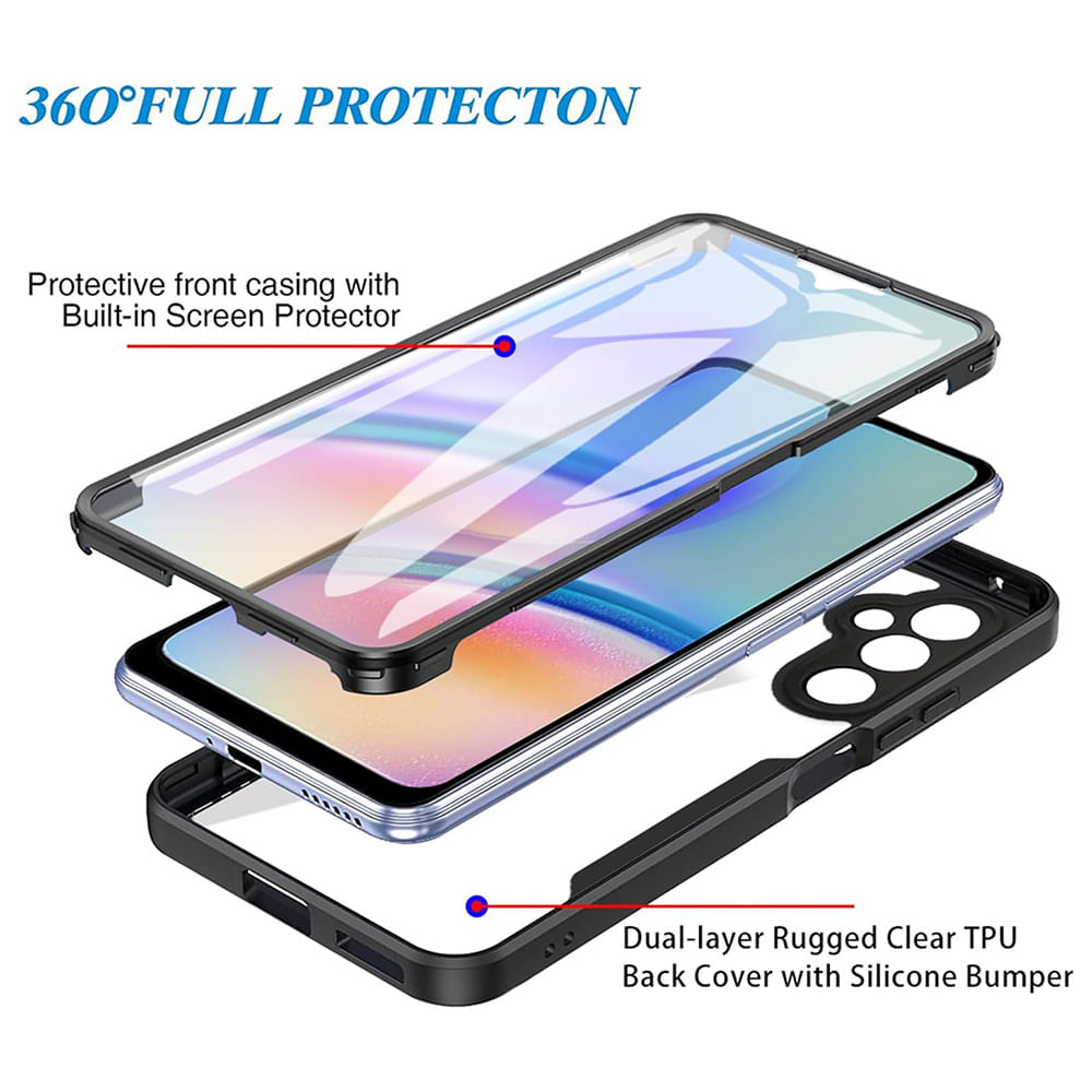 Husa pentru Samsung Galaxy A05s + Folie - Techsuit ColorVerse 360 Series - Blue - 2 | YEO