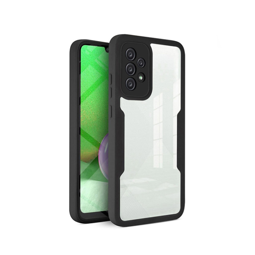 Husa pentru Samsung Galaxy A52 4G / A52 5G / A52s 5G + Folie - Techsuit ColorVerse 360 Series - Black - 1 | YEO