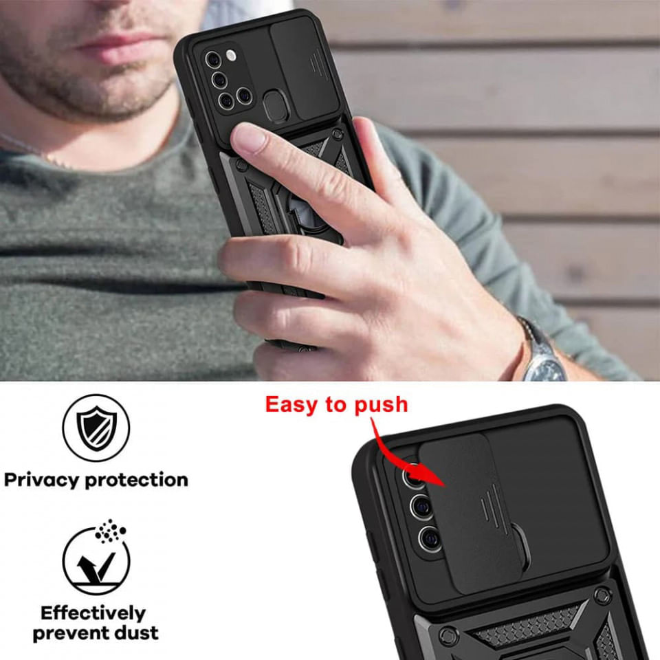Husa pentru Samsung Galaxy A21s - Techsuit CamShield Series - Black - 4 | YEO
