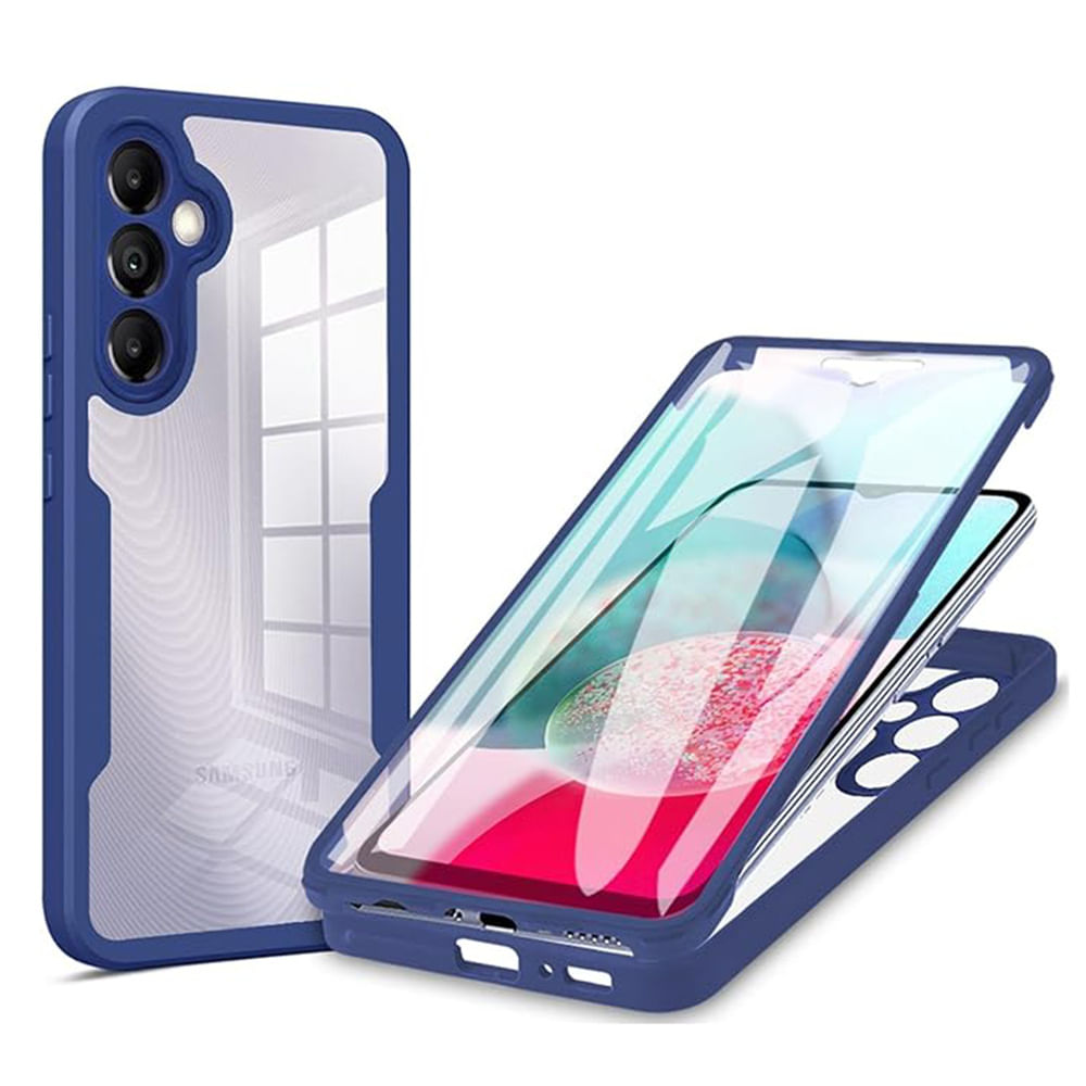 Husa pentru Samsung Galaxy A14 4G / A14 5G + Folie - Techsuit ColorVerse 360 Series - Blue - 3 | YEO